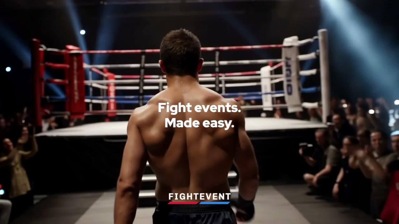 Example FightEvent social media promo poster